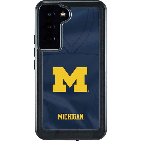 University of Michigan Blue Jersey Galaxy S24 Plus Waterproof Case